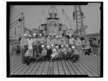 Group of sailors on deck of a ship