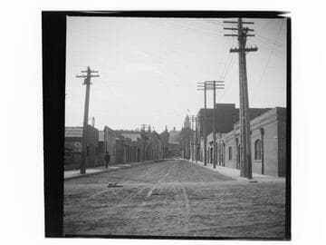 View looking west on Market Street, Los Angeles, California