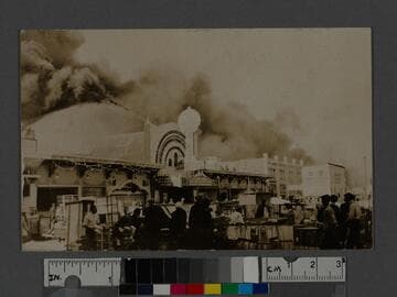 Dome theatre on fire, Ocean Park, January 6, 1924