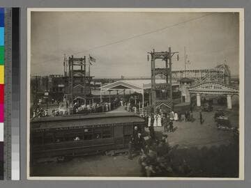 "Race Thru the Clouds" roller coaster, Venice, California