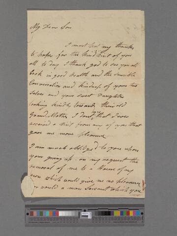 Robinson, Jane (Greenland). Letter to Matthew Montagu, 4th Baron Rokeby