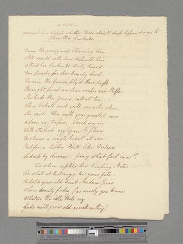 [Unknown author]. A Fable occasion'd by a dispute whether wives should dress before dinner to please their husbands :[a poem]