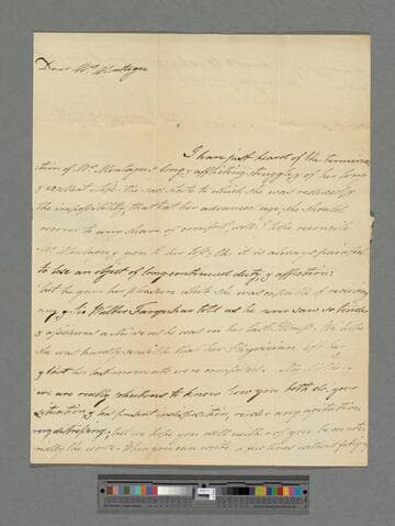 Bathurst, T. Letter to Elizabeth (Charlton) Montagu