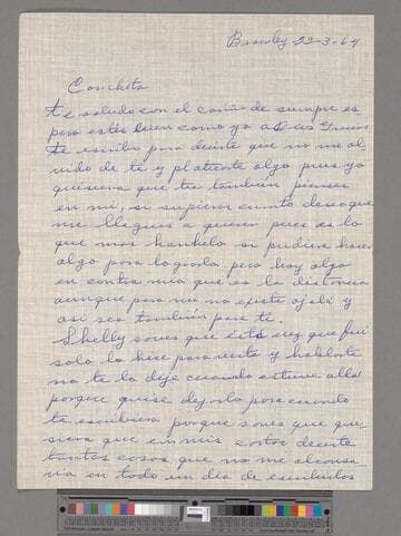 Letter from José Chávez Esparza (Brawley, California) to María Concepción Alvarado Loera (Calvillo, Aguascalientes)