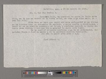 Letter from José Chávez Torres (Calvillo, Aguascalientes) to Paco Chávez Esparza (San José, California)