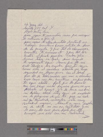 Letter from Rogelio Martínez Serna Serna (Ciudad Juárez, Chihuahua) to Paco Chávez Esparza (San José, California)