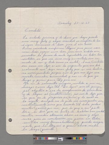 Letter from José Chávez Esparza (Brawley, California) to María Concepción Alvarado Loera (Calvillo, Aguascalientes)