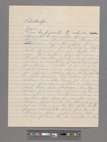 Letter from María Concepción Alvarado (Calvillo, Aguascalientes) to José Chávez Esparza (Brawley, California)