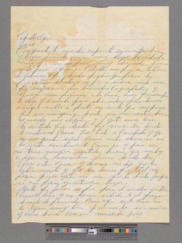 Letter from María Concepción Alvarado (Calvillo, Aguascalientes) to José Chávez Esparza (Brawley, California)