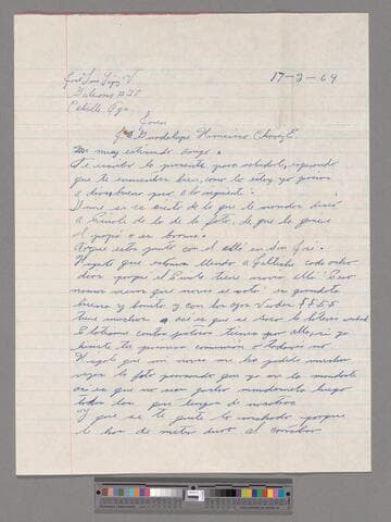 Letter fromJ. Luis López Velasco (Calvillo, Aguascalientes) to Paco Chávez Esparza (San José, California)