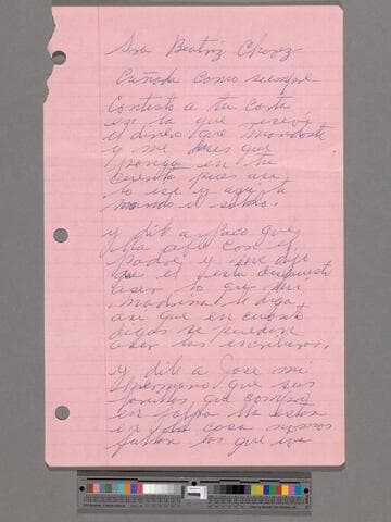 Letter from Maura Chávez (Calvillo, Aguascalientes) to Beatriz Chávez (San José, California)