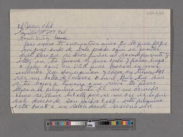 Letter from Rogelio Martínez Serna (Ciudad Juárez, Chihuahua) to Paco Chávez Esparza (San José, California)