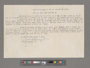 Letter from José Chávez Torres (Calvillo, Aguascalientes) to Paco Chávez Esparza (San José, California)