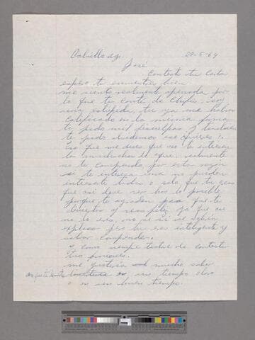 Letter from María Concepción Alvarado (Calvillo, Aguascalientes) to José Chávez Esparza (Brawley, California)