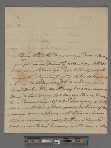 Wilberforce, William. Letter to Matthew Montagu, 4th Baron Rokeby