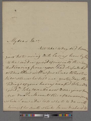 Wilberforce, William. Letter to Matthew Montagu, 4th Baron Rokeby