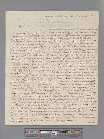Wraxall, Sir Nathaniel William, Bart. Letter to Elizabeth (Robinson) Montagu