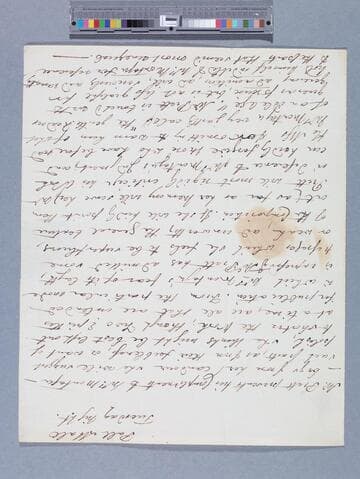 Pratt, Samuel Jackson. Letter to Elizabeth (Robinson) Montagu