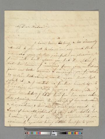Harcourt, Elizabeth (Venables-Vernon), Countess Harcourt. Letter to Elizabeth (Robinson) Montagu