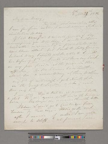 Opie, Amelia (Alderson).  Letter to Henry Perronet Briggs