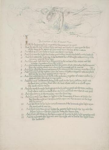 Illustrated manuscript of Genesis : God the Father in the act of Creation
