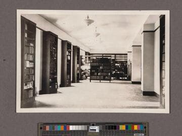 Huntington Library Construction: view showing the west half of the East wing
