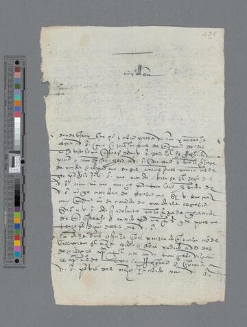 Ortún Sanchez letter to Gonzalo Pizarro