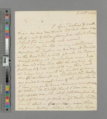 Hannah More. Letter to Rev. Charles Hoare