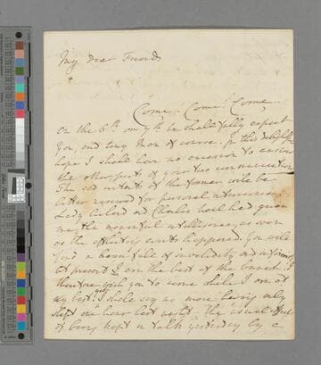 Hannah More. Letter to Mrs. Hoare