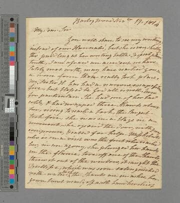 Martha More. Letter to Rev. Charles Hoare