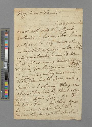 Hannah More. Letter to "my dear friends"