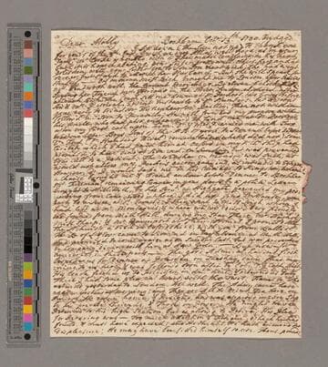 Theophilus Leigh letter, Bookham, Surrey, to Mary Leigh Leigh