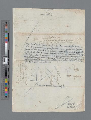 Catalina de Ribera letter to "muy ilustre señor"