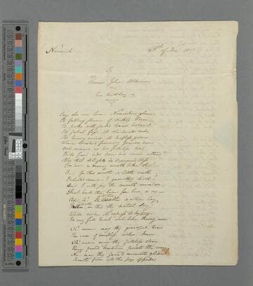Opie, Amelia (Alderson). To Thomas John Alderson on his birthday : poem