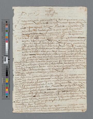 Pedro de la Gasca, Bishop, draft document to El Consejo de Indias