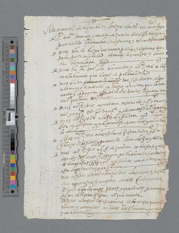 Pedro de la Gasca, Bishop, draft document: Memorial de lo que ha de hacer don Diego en Malaga