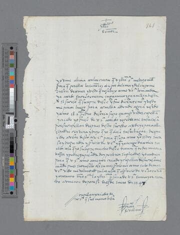 Francisco Sevillano letter to Gonzalo Pizarro