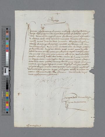 Felipe II, King of Spain, document to the Governor of Cartagena