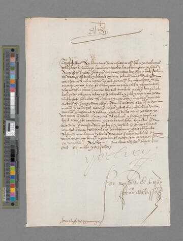 Carlos V, Emperor of Germany and King of Spain, letter to the Officials of the City of Guamanga, Peru