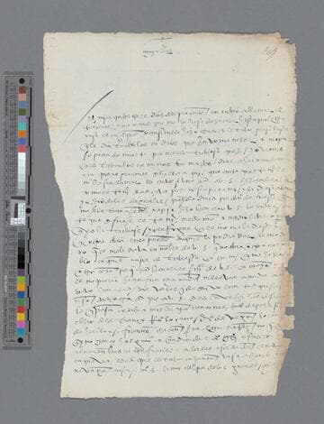 Pedro de Villanueva letter to Gonzalo Pizarro