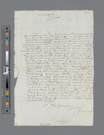 Gonzalo Pizarro letter to Diego de Mora