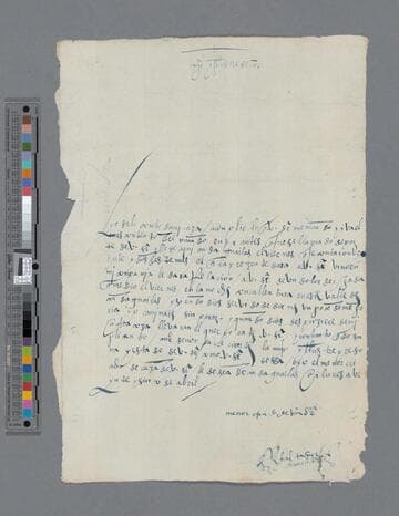Baltazar de Monzón letter to Gonzalo Pizarro