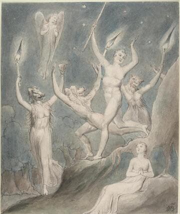 Illustration 1 to Milton's "Comus": Comus and His Revellers