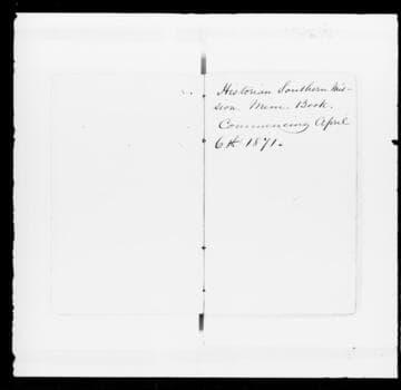 Southern Mission Memo Book [microform]: 1871-1872