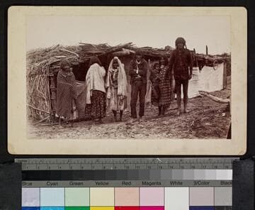 Group of Mojave Indians at the Needles, A. & P. R. R