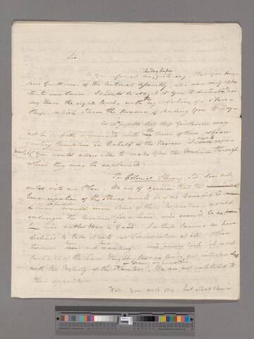 Clarkson, Thomas. Letter to [Auguste Jean Baptiste] Bouvet [de Cresse]