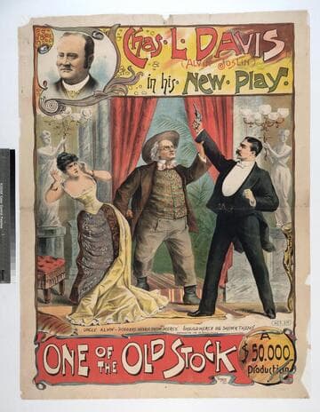 Chas. L. Davis (Alvin Joslin) in his new play : one of the old stock
