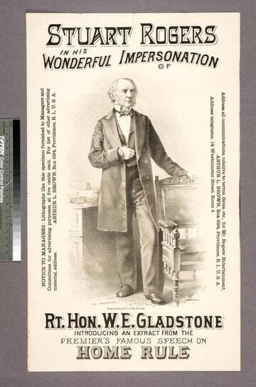 Stuart Rogers in his wonderful impersonation of Rt. Hon. W. E. Gladstone