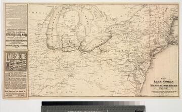 Map of the Lake Shore and Michigan Southern Railway, and its connections. Compiled from the latest sources & showing the true location of each road