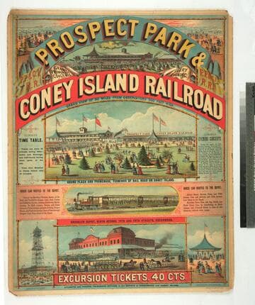 Prospect Park & Coney Island Railroad ... excursion tickets, 40 cts